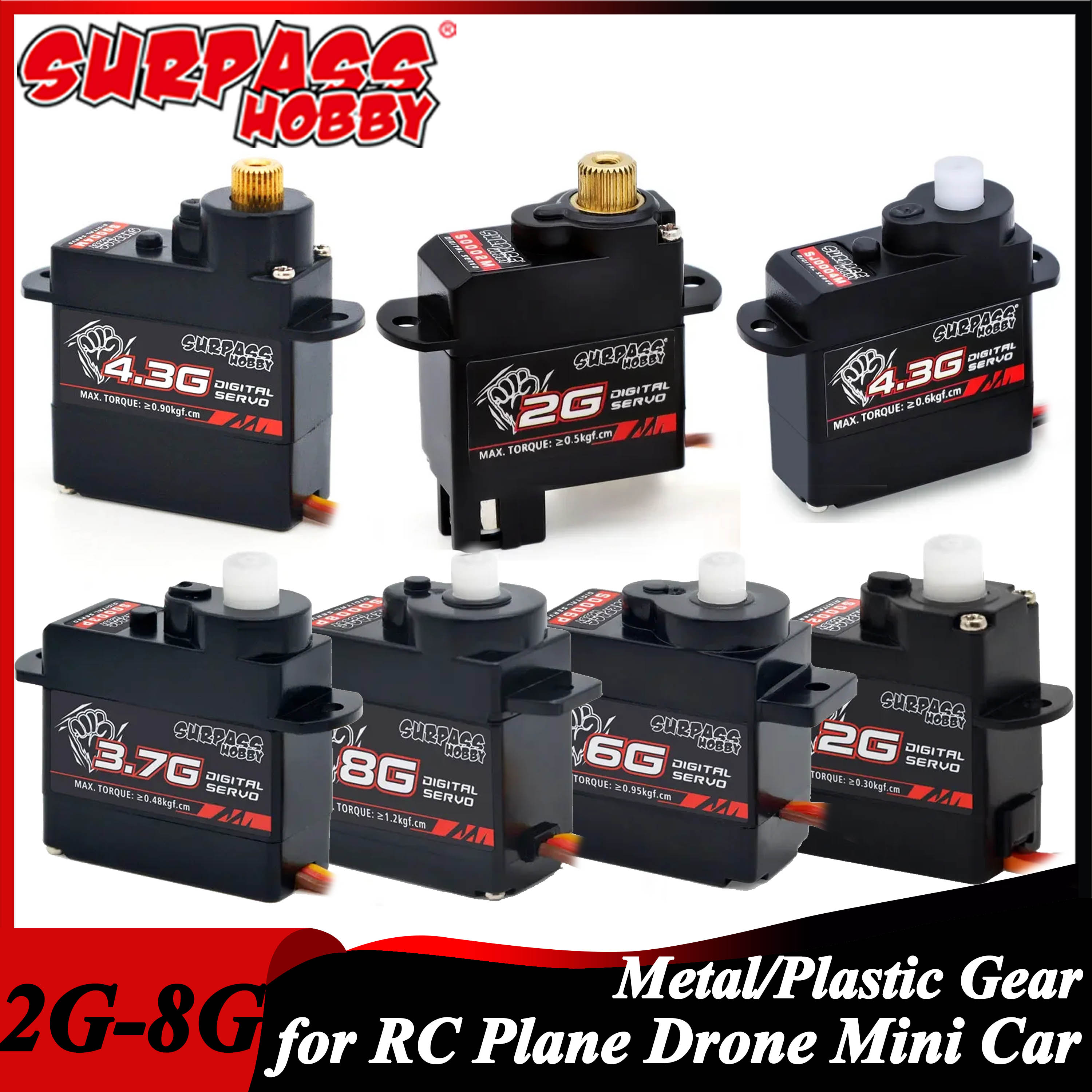 Surpass Hobby 2g 3.7g 4.3g 6g  - Rc Helicopter Servo incelemesi ve fiyatı