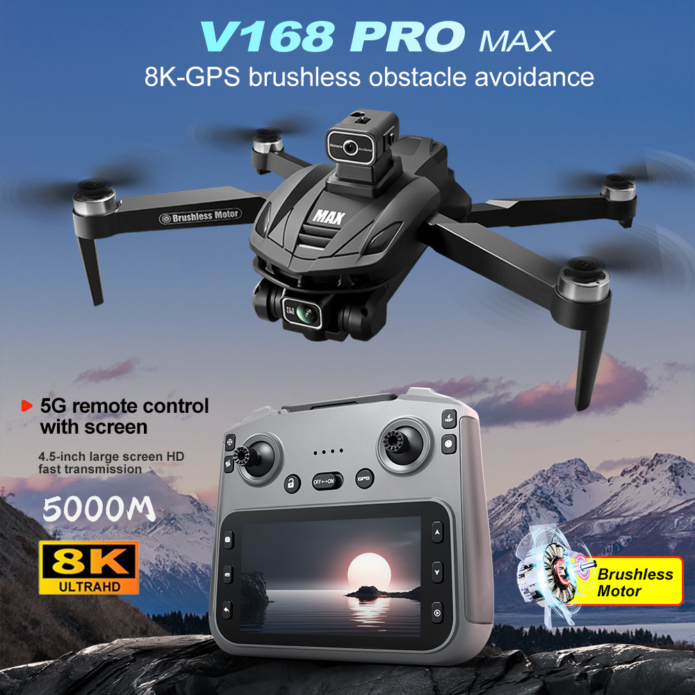 V168 PRO Max GPS Drone 8K Prof - Rc Helicopter Case incelemesi ve fiyatı